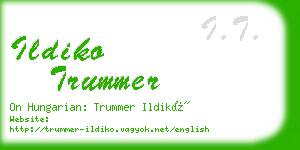 ildiko trummer business card